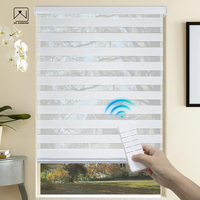 Persianas Zebra de Fábrica con Motor DC, Impermeables, Fáciles de Limpiar, de Doble Capa, para Baños y Ventanas Comerciales