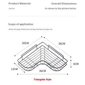 Lavabo de baño adhesivo montado en la pared soportes de almacenamiento para cepillos de dientes estante de esquina - Product Image 5
