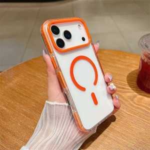 เคสโทรศัพท์มือถือแบบแม่เหล็กสัมผัสนุ่มเหมือนผิวหนังสำหรับ iPhone 17 air 16 Pro Max โครงโลหะป้องกันการตกกระแทก วัสดุ TPU และ PC รับผลิตตามสั่งขายส่ง - Product Image 5