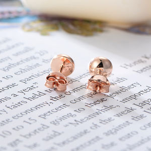 कस्टम गहने minimalist शैली गुलाब सोने के रंग दौर प्रारंभिक डिस्क के लिए स्टड कान की बाली सरल कान की बाली संवर्धन महिलाओं देवियों - Product Image 3