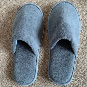 The Most Popular Modern Design Various Styles Of Beautiful Non-slip Coral Fleece Velvet Cozy Fitting Disposable Hotel Slippers