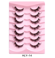 Soie Vison Bande Cils Mince Bande Noire D Curl Faux Cils 3d Naturel Moelleux Cils En Gros Pleine Bande Cils Naturels
