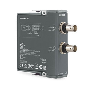 Module d'entrée-sortie de tension série C NI-9260, 51,2 KS/s/canal simultanément, 3 Vrms, 2 canaux, 783466-01 - Expédition aujourd'hui NI-9260 NI-9260 NI - Product Image 1