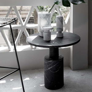 Tavolino da salotto in vera pietra di marmo di dimensioni personalizzate tavolino da salotto in marmo nordico rotondo di piccole dimensioni - Product Image 5