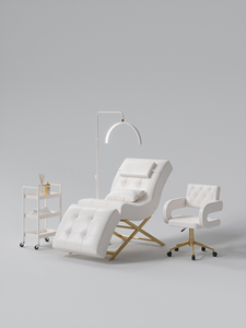 Sillón de Salón con Ajuste Manual para Extensiones de Pestañas, Multicolor, Tapizado, para Salón de Belleza - Product Image 2