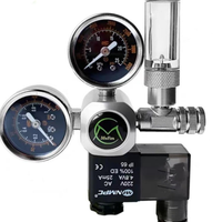 Régulateur de CO2 pour aquarium avec double manomètre, solénoïde, compteur de bulles et valve à aiguille pour aquarium planté – Contrôle précis de la pression