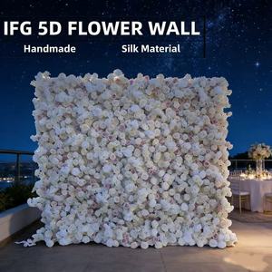 Rouleau de mur végétal artificiel 5D effet naturel 8x9 pieds, ornement pour jardinage domestique et événements de mariage - Product Image 5