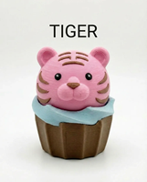 Porte-clés anti-stress imprimé en 3D en forme de cupcake du zodiaque chinois, avec fonction de clic, pour cadeaux promotionnels, pendentif décoratif pour sac à dos