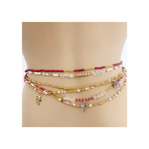 Chaîne de ventre élastique avec perles, nouvelle couleur, <span class=keywords><strong>ceinture</strong></span> perlée, ensemble de perles pour la taille, <span class=keywords><strong>2022</strong></span> - Product Image 1