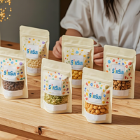 Pochette refermable personnalisée, résistante à l'humidité, pour en-cas, gelée, sushi, jujubes rouges, noix de cajou, emballage alimentaire en plastique de qualité alimentaire