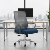 Chaise de bureau ergonomique moderne pivotante en maille, réglable, de luxe, avec accoudoirs et soutien lombaire en nylon
