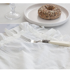 Serviette et Set <span class=keywords><strong>de</strong></span> <span class=keywords><strong>Table</strong></span> Rayés en Coton Pur <span class=keywords><strong>Jacquard</strong></span> Lavable et Réutilisable avec Ambiance Vintage Française pour la Maison, les Mariages, les Banquets et l'Hôtellerie - Product Image 5