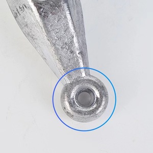 Accesorios de 1/2/3/4/5/6/8/10/12/16 onzas, venta al por mayor, gota de plomo en forma de <span class=keywords><strong>bolos</strong></span>, peso de gota de pesca con anillo, gota de plomo para pesca en el mar - Product Image 3