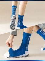 Chaussettes de football professionnelles antidérapantes OEM, chaussettes de sport antidérapantes, chaussettes de football personnalisées avec logo, chaussettes de football pour hommes