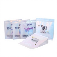 Sachet d'emballage alimentaire pour animaux de compagnie, imprimé en couleur, refermable avec fermeture éclair, pochette verticale à huit soudures, logo imprimé, personnalisable pour le pain