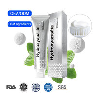 Dentifrice personnalisé à 7,5 % d'hydroxyapatite, saveur menthe, pour la protection de l'émail, dentifrice pour dents sensibles, fabriqué en usine