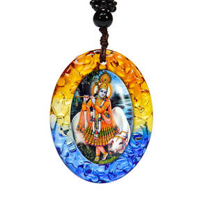 Liontin Klasik Ganesha Buddha, Kalung Buddha, Foto Kustom, Jimat Kaca <span class=keywords><strong>Liuli</strong></span>, Grosir - Product Image 6