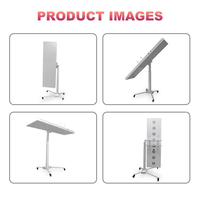 Support de panneau de luminothérapie rouge réglable sur pied avec roulettes pour lampe de thérapie infrarouge, usage clinique et spa