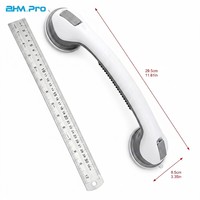 Barre d'appui de sécurité pour salle de bain à ventouse, sans perçage, amovible, en plastique, avec ventouses TPR antidérapantes pour personnes âgées