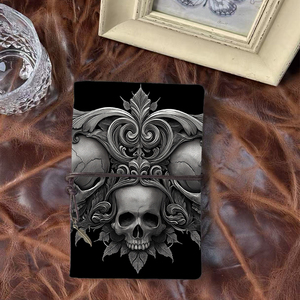 Quyến rũ kết thúc handmade máy tính xách tay tuyệt vời cho công việc phác thảo và sự kiện đặc biệt trình bày với với hộp sọ với hoa trang trí công phu M - Product Image 1