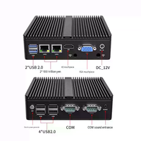 Mini PC industriel sans ventilateur BKHD J1900 N2840 J6412 I3 4005U I5 4200U Double LAN Double COM Ordinateur embarqué