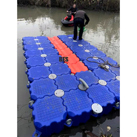 Plataforma Flotante de Plástico Resistente para Exteriores, Muelle Flotante, Bloques de Pontón Marinos Modulares para Pesca, Barcos y Fiestas