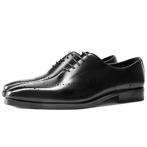 Zapatos Oxford de Vestir con Punta en Pico, de Cuero Genuino Negro, con Cordones, Estilo Profesional, para Todas las Temporadas, Suela de Goma, Envío Directo - Product Image 4