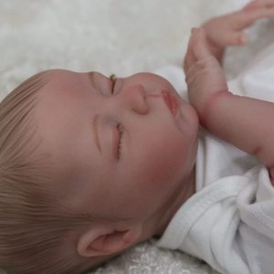 Muñeca de bebé recién nacido de 18 pulgadas con venas realistas, muñeca <span class=keywords><strong>Reborn</strong></span> de silicona de vinilo realista con cuerpo de tela ponderado - Product Image 4