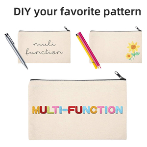 Túi Móc Chìa Khóa Logo Tùy Chỉnh Túi Vải Bố Có Khóa Kéo Phía Trên Bằng Vải Cotton Để Đóng Gói Mỹ Phẩm - Product Image 4