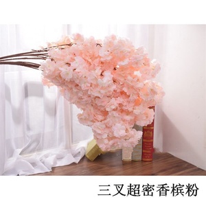 Ramas <span class=keywords><strong>de</strong></span> flores <span class=keywords><strong>de</strong></span> cerezo artificiales realistas hechas a mano <span class=keywords><strong>de</strong></span> <span class=keywords><strong>3</strong></span> tenedores para decoraciones Día <span class=keywords><strong>DE</strong></span> LA MADRE Volver a la escuela Año Nuevo chino - Product Image 3