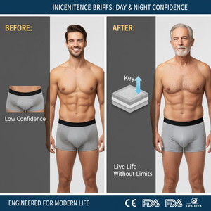 Caleçon absorbant réutilisable pour <span class=keywords><strong>homme</strong></span> Hygieia Private Label, 150 ml, pour l'incontinence nocturne, sous-vêtement lavable OEM pour le contrôle de la vessie masculine - Product Image 2