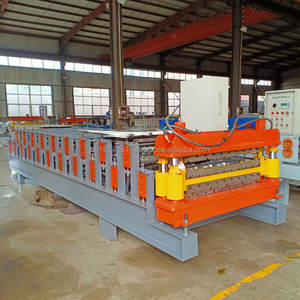 Bobina de revestimiento de <span class=keywords><strong>Aluzinc</strong></span> Popular de Chile Planchas Pv4 y 5V Máquina formadora de rollos de hoja de techo de metal de aluminio de doble capa - Product Image 4