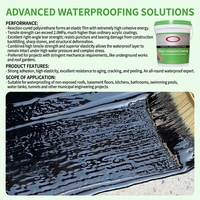 Revêtement imperméable professionnel en polyuréthane, peinture imperméable élastique à haute adhérence pour béton