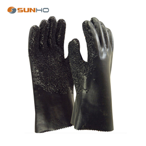 Gants de sablage en caoutchouc noir longs pour armoire de sablage, surface lisse, latex pur, gants de sablage en caoutchouc pour armoire de sablage - Product Image 5