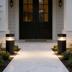 Высококачественный садовый декоративный светильник: регулируемый светодиодный фонарь-столбик с теплым светом, круглый прожектор для наружного освещения - Product Image 1