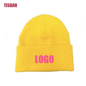 <span class=keywords><strong>Bonnet</strong></span> en tricot côtelé de couleur unie avec logo personnalisé, couleurs chaudes pour l'hiver à la mode, <span class=keywords><strong>bonnet</strong></span> vierge pour femmes - Product Image 2