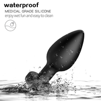 Vibrateur anal en silicone de qualité alimentaire, noir, étanche, rechargeable par USB, 10 fréquences, télécommande, jouet sexuel, très vendu