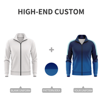 Veste de sport personnalisée à fermeture éclair intégrale pour entraînement de football en club, tissu 280 g/m², garde au chaud, survêtement de football WX25705