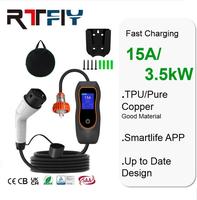 Nouvelle conception de chargeur EV portable 15A avec prise australienne 3,5 kW Type 2 pour la recharge de voitures électriques, câble de 5 m pour une utilisation domestique, étanche IP55