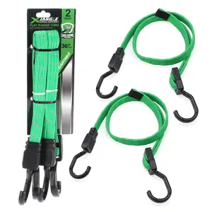 2 PK điều chỉnh cường độ cao đàn hồi cao su phẳng Bungee dây nhiệm vụ nặng nề ngoài trời