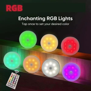 RGB 16-màu điều khiển từ xa ánh sáng ban đêm phòng ngủ môi trường xung quanh ánh sáng có thể sạc lại từ tường đầy đủ màu sắc cảm biến vòng ánh sáng - Product Image 6