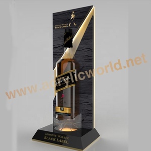 Acrylic LED Champagne Bottle Presenter with Luminous Base Illuminated Wine Display Stand for <b>Bar</b> and Nightclub - Product Image 2