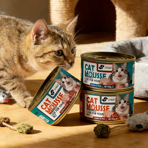 Alimento Húmedo para Gatos OEM Personalizado, Mousse de Atún 85g, Sin Granos, Alto Contenido de Carne, Estimula el Apetito, Fórmula de Atún, Comida Enlatada para Mascotas - Product Image 1