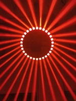 Projecteur de scène professionnel LED 40x30W RGBW 4-en-1 avec anneau lumineux circulaire pour concert