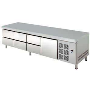 Temperatura única 350 W 230/1V Reserva fría de bajo consumo con 1 cajón grande y 3 cajones pequeños 2245x700x600mm-EURAST 78489509 - Product Image 1