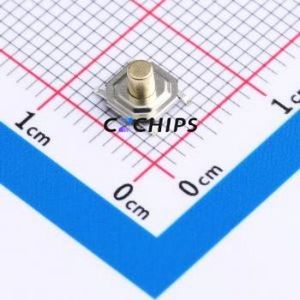 YTS1H0051HMG00 Tactile Switch SMD,5.2x5.2mm Switch Single Pole Single Throw Round Button 1.6N Vertical Mount - Product Image 1