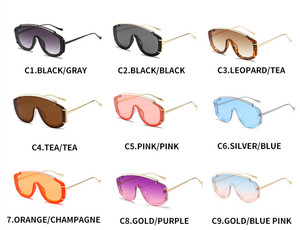 GGNQ9336-gafas de sol de estilo ins <span class=keywords><strong>para</strong></span> hombre y <span class=keywords><strong>mujer</strong></span>, anteojos de sol <span class=keywords><strong>modernos</strong></span> de lujo, de gran tamaño, <span class=keywords><strong>2022</strong></span> - Product Image 3