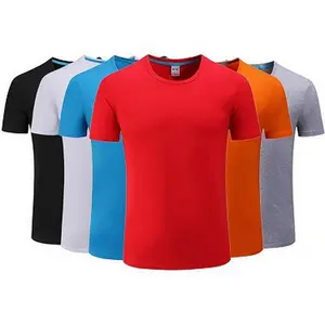 カスタム高品質Tシャツユニセックス95% コットン5% スパンデックスエラスタンTシャツベーシックブランクプレーンメンズストレッチスリムフィットTシャツ