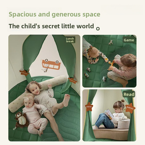 เต็นท์ปราสาทเจ้าหญิงขนาดใหญ่สำหรับเด็ก พร้อมสระบอล สนามเด็กเล่น และที่นอนสำหรับนอนหลับ ของขวัญคริสต์มาสแบบพกพาสำหรับใช้ในร่ม - Product Image 6