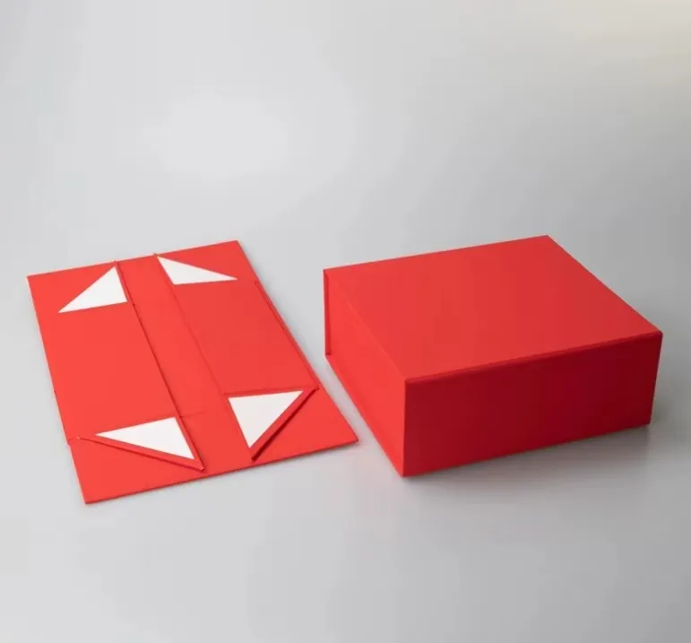 Kotak hadiah kertas lipat Magnet kustom kemasan mewah magnetik untuk bisnis